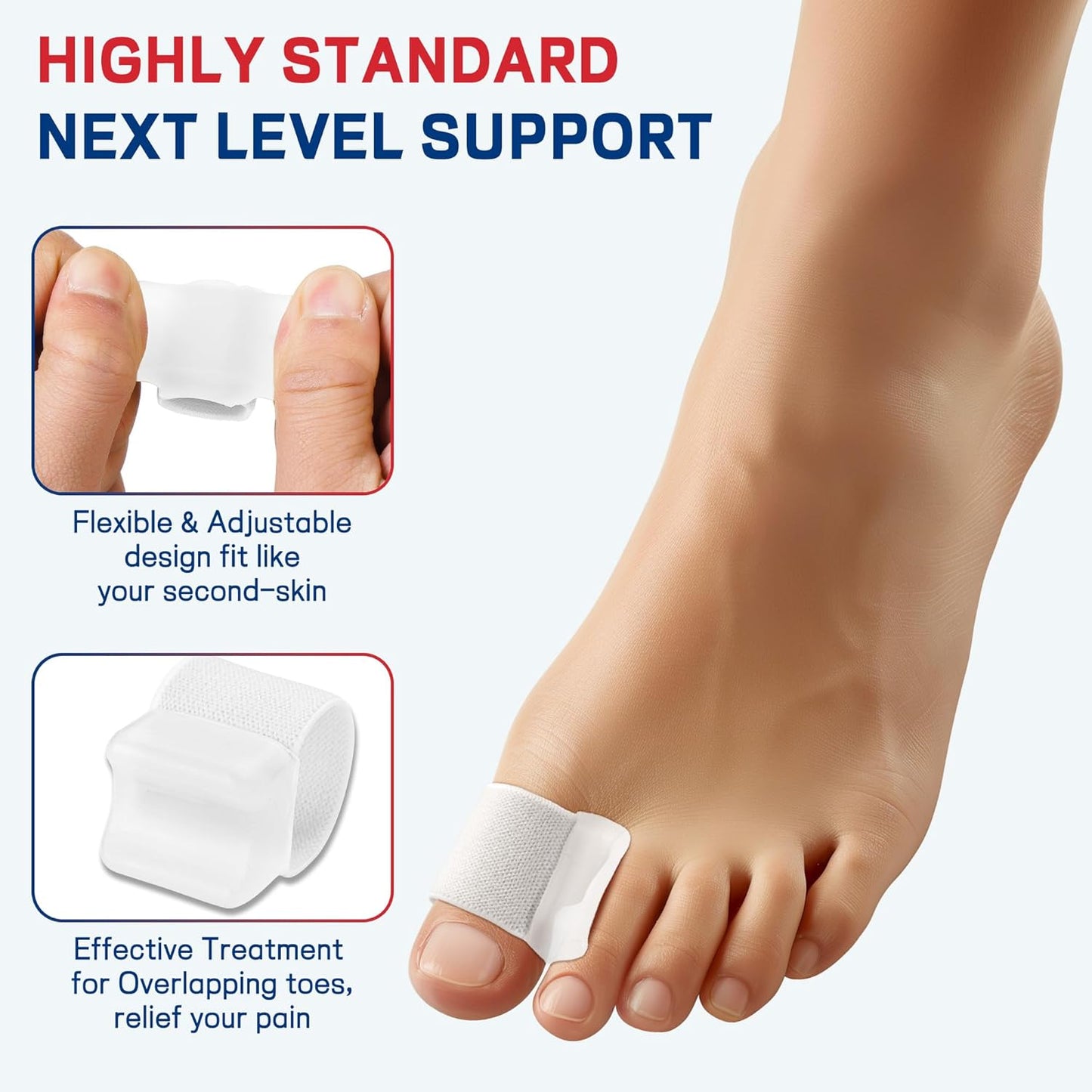 Big Toe Spacers,Hallux Valgus Corrector,Relieve Bunion Pain,Prevent Overlapping Toes, All-Day Comfort for Men & Women, Fits in Shoes.