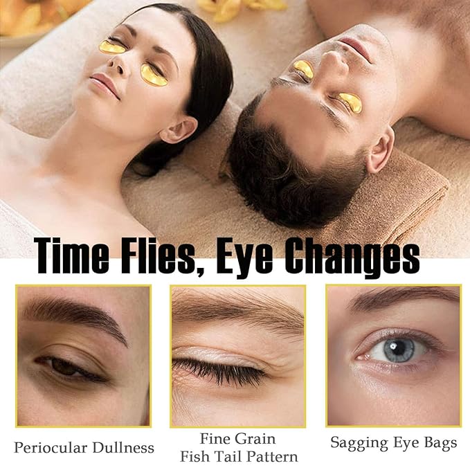 20 Pieces Lip Masks&24K Gold Gel Eye Masks,Crystal Collagen Under Eye Masks,Moisturizing Cherry Lip Patches Skin Care,Reducing Fine Lines & Dark Circle for Puffy Eyes,Birthday for Women