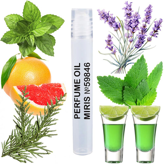 MIRIS Perfume Oil No. 59846, Inspired by Invitus Platinum, Long-Lasting Men Roll-On, Rollerball 0.34 Fl Oz / 10 ml