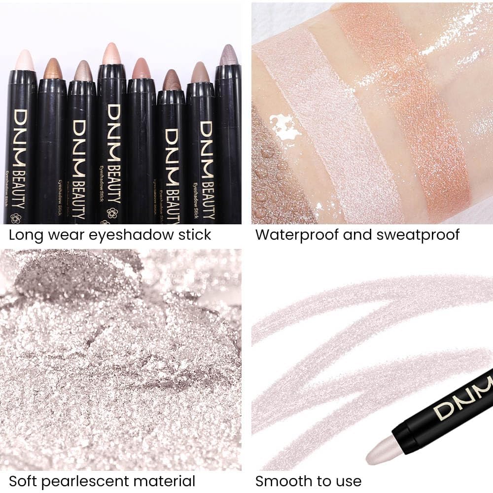 evpct 2Pcs Cream Eyeshadow Sticks Set for Eyes Waterproof, Taupe Shimmer & Bronze Shimmer Matte Eye shadow Stick Pencil Pen Bulk sombras en crema para ojos 19+20