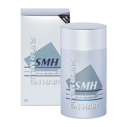 SMH Hair Fibers MADE IN JAPAN – Instantly Conceals Thinning Hair –Long-Lasting, Natural Look – Root & Bald Spot Coverage – For Men & Women (25g, Black)