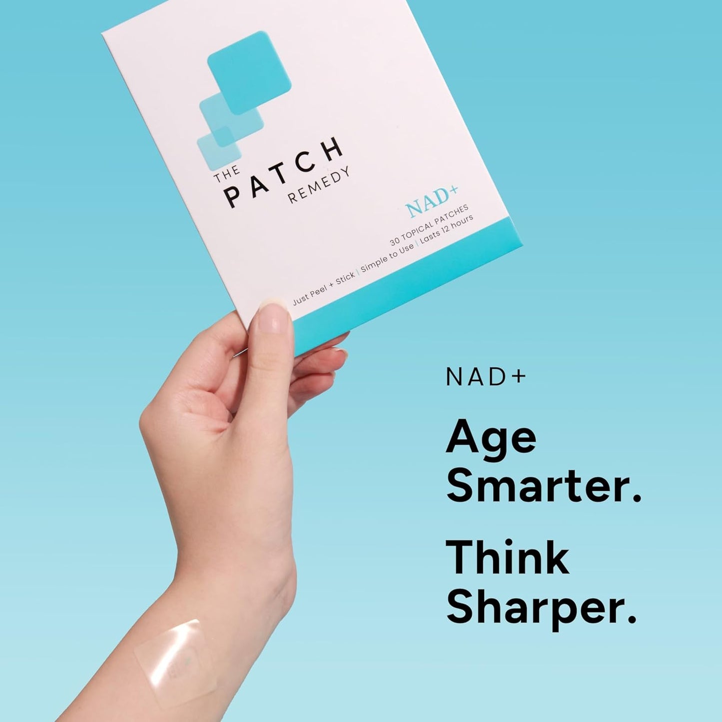 NAD+ Patch - NMN, Resveratrol, CoQ10, NAC, Astaxanthin, PQQ | 30 Patches