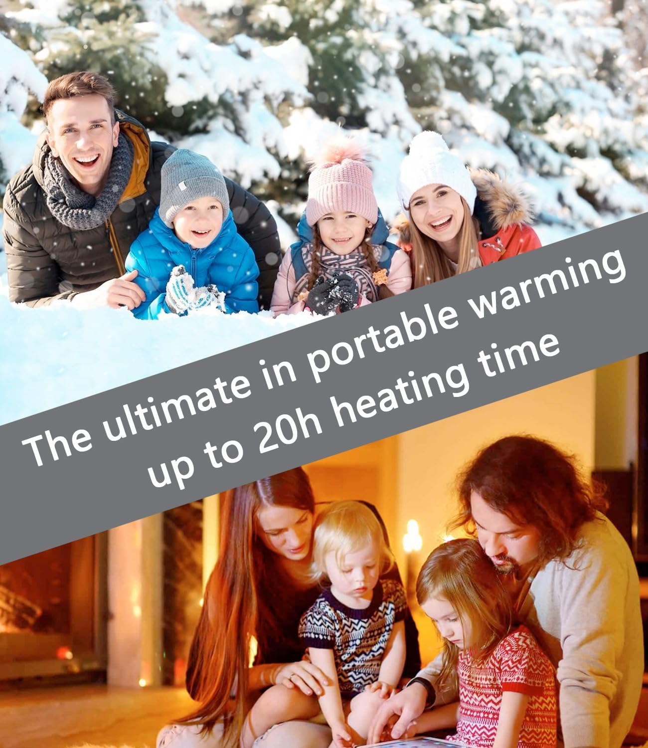 Hand Warmers Rechargeable [Double-Sided Heating] [Equipped with Heat-conducting Silicone][Shockproof] Suitable Skiing for Golf Hunting Hiking Outdoor Camping