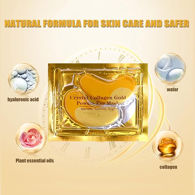 30 PCS Under Eye Collagen Patches,Crystal Pink Collagen Lip Masks，Gold Moisturizing Under Eye Mask，moisturizing skin, anti-chapping and anti-aging.…