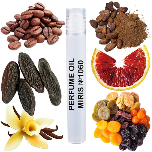 MIRIS Perfume Oil No. 1060, Inspired by Chocolate Greedy, Long-Lasting Unisex Roll-On For Women and Men, Rollerball 0.34 Fl Oz / 10 ml