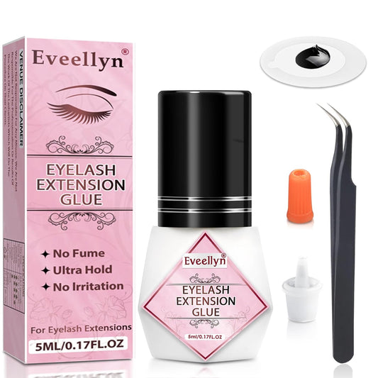 Eyelash Extension Glue, 5ml Lash Extension Glue, 2-3s Drying Time, Retention up to 7-8 Weeks, Power Extreme Waterproof for Professional Use Only
