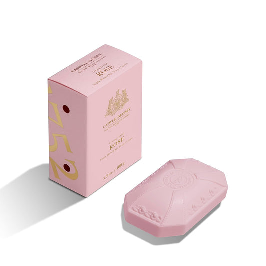 Caswell-Massey Rose Natural Bar Soap for Women, Moisturizing Body Soap Bar for All Skin Types, Made with Essential Oils & Plant-Based Formula for Soft Skin, 3.5 oz