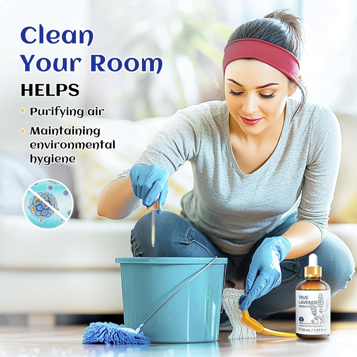 HIQILI Eucalyptus Essential Oil 1 Fl Oz, 100% Pure Natural Therapeutic Grade, Premium Grade Glass Dropper for Diffuser, Humidifier, Air Freshening, Cleaning, Home, Skin