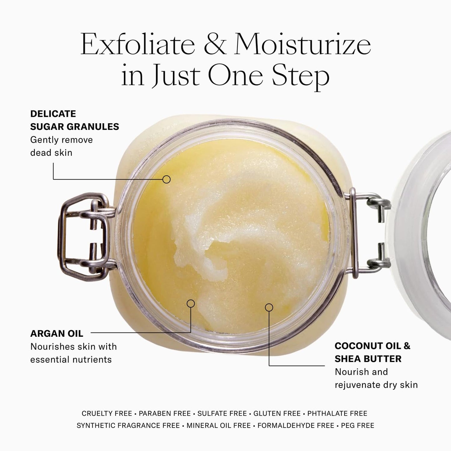 Josie Maran Body Care Trio Gift Set - 3-Piece Kit Includes EveryBODY Wash, Whipped Argan Body Butter & Sugar Balm Body Scrub - Exfoliates, Cleanses & Nourishes Skin - Vanilla Fig (3 Count)