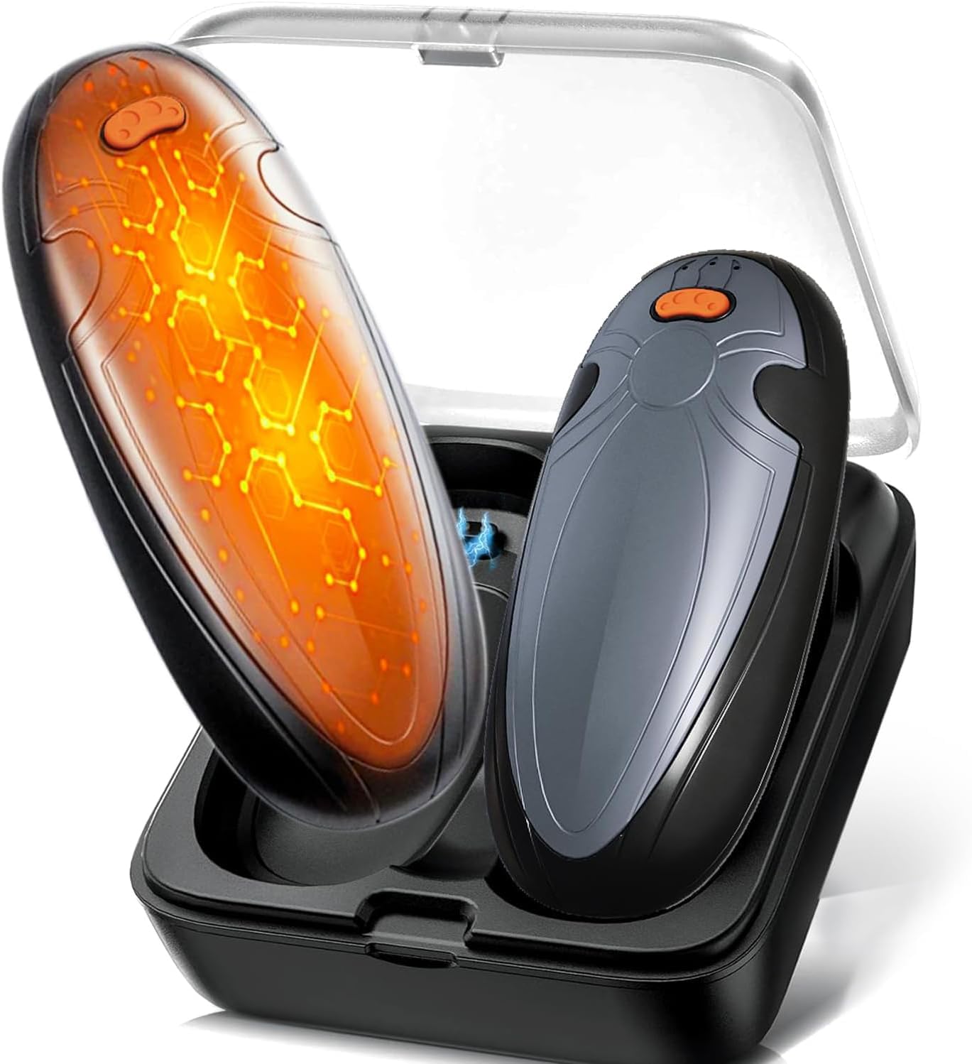 Hand Warmers Rechargeable 2 Pack,with Charging Case,14000mAh Electric Hand Warmer Reusable, 60Hrs Long Heating, Portable Pocket Heater Handwarmer for Women Men, Outdoor Camping, Ski Equipment