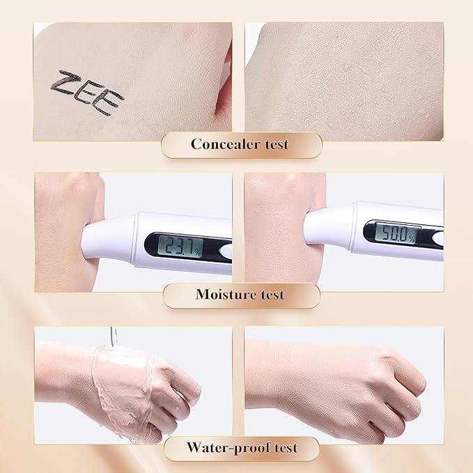 Mushroom Head Air Cushion CC Cream - Oil Control & Moisturizing Concealer Makeup Base, Brighten Long - Lasting Even Color Correcting Concealer Full Coverage for All Skin Types (Ivory)