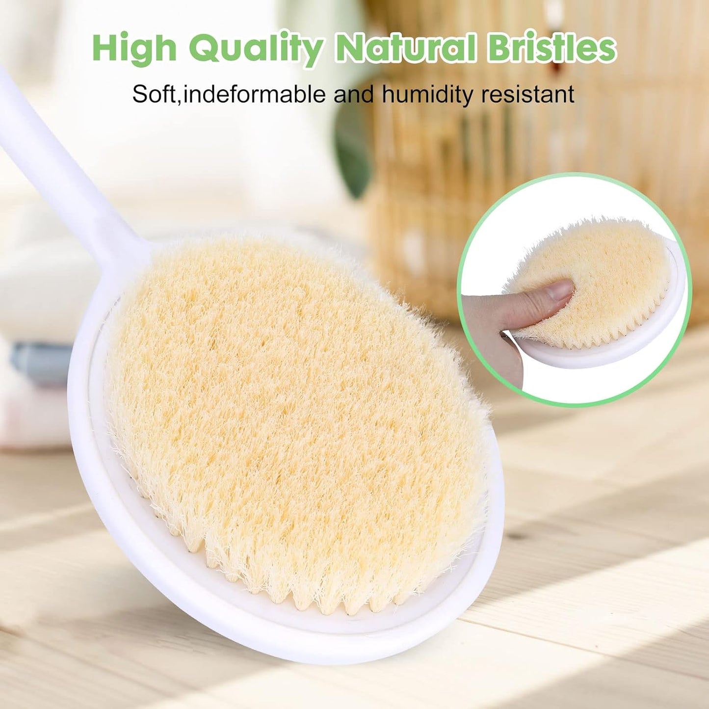 27.5” Back Bath Brush with Long Curved Long Handle,Shower Brush with U-Shaped for Cleaning,Body Scrubber for Elderly,Disabled, Post-Surgery,Limited Mobility,Spine Pain,Frozen Shoulder