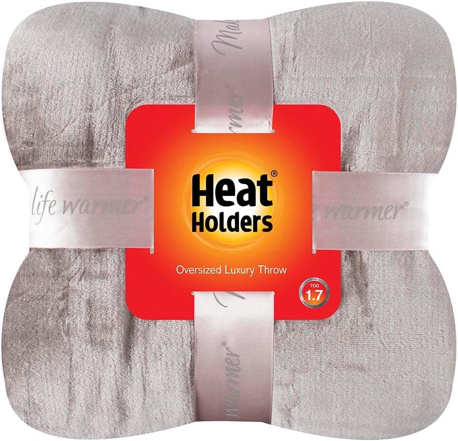 Heat Holders Fleece Throw Blanket for Couch - 300GSM Plush Super Soft Throw Blanket for Bed, Sofa, car & travel - Extra Large Cozy Blankets , Warm Thick Fuzzy, All Season - 50" X 70" - Navy