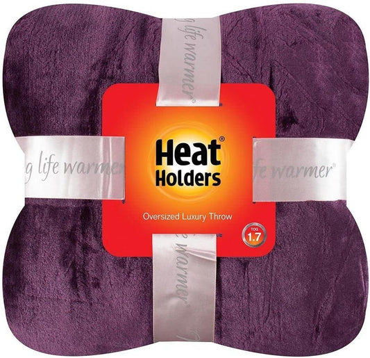 Heat Holders Personal-Sized Throw - Warm and Luxuriously Soft Fur-Like Fleece - Ideal for Bed, Sofa, Travel and Gifts | Mulled Wine / 50x70 inches