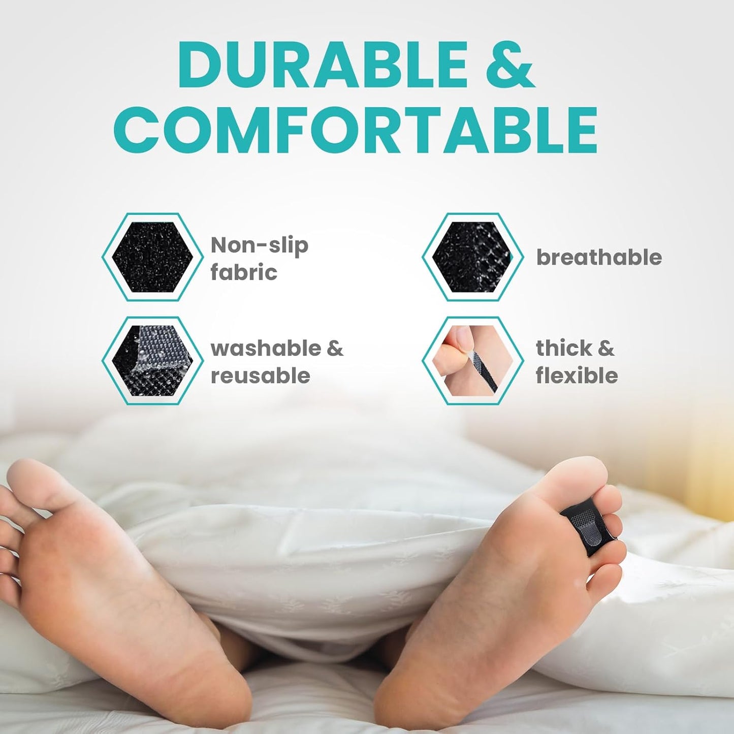 10 Pack Hammer Toe Corrector Toe Splint for Broken Toes,Brace Orthopedic Separator, Cushioned Bandages, Heal Wrap Toe Straighteners for Crooked Toes (Black+10S）