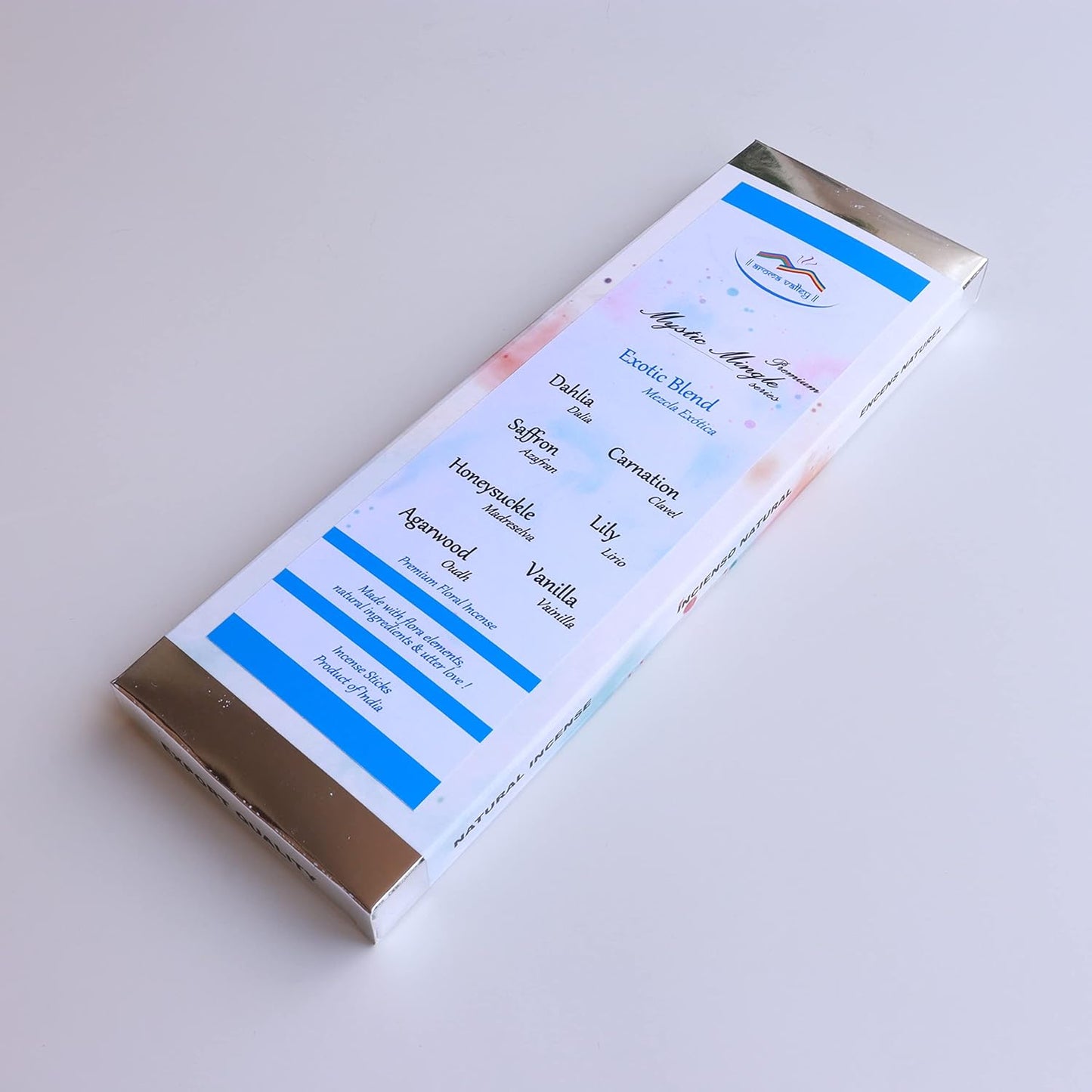 Exotic Blend Incense Sticks - Artisan Blend of Dahlia, Lily, Saffron, Carnation, Honeysuckle, Vanilla and Oud - Premium Quality Hand-Dipped Natural Incense - 75 Grams - 50+ Sticks