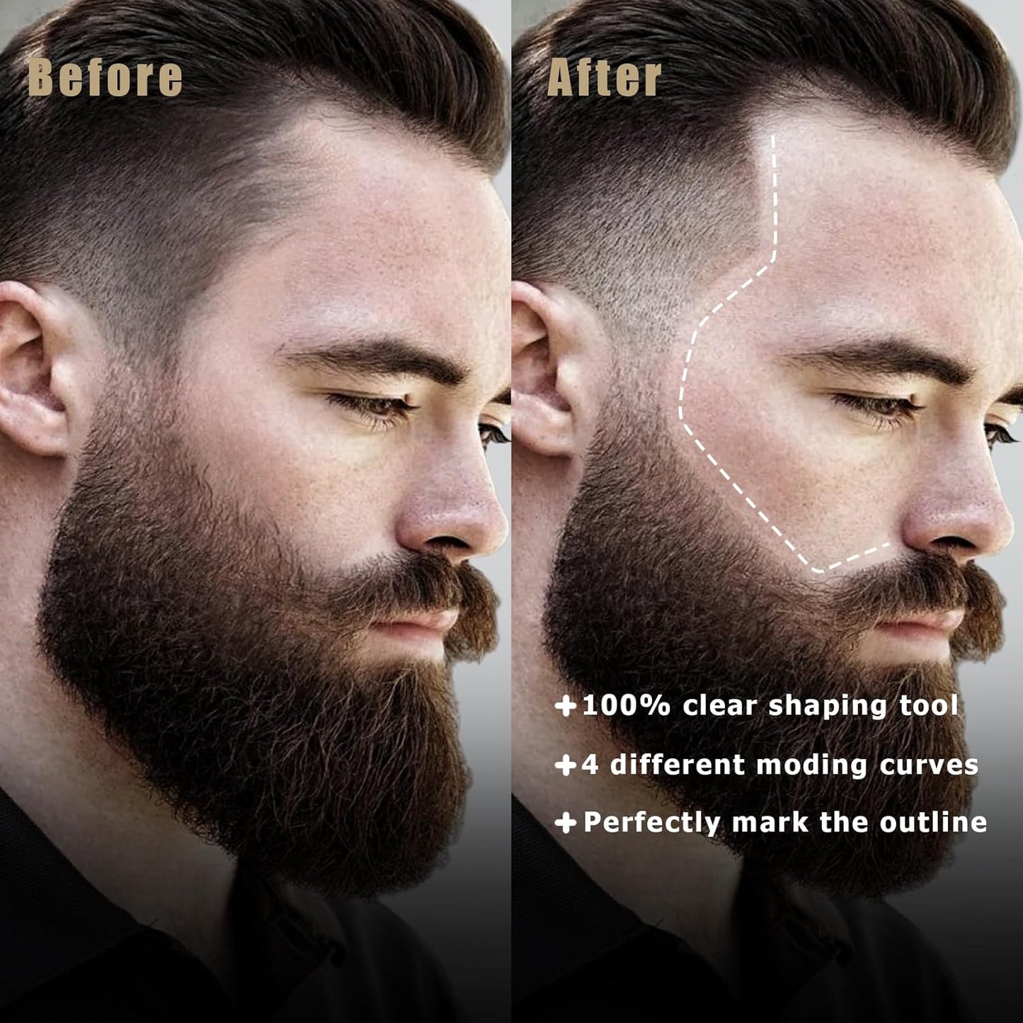 White Barber Pencil for Lineup Magic Hairline Beard Guide Shaping Pencils Barber Chalk for Design Hairline Razor Trace Barber Pencils Set with Sharpener Ruler Brush for Men