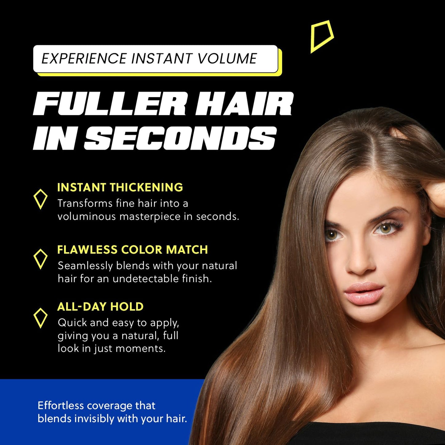 PrimeLook Hair Building Fibers, Luxurious Building Fibers for Thinning Hair, Superior Formula for Men & Women, Instant Volume, Matches Colors (27.5g, Grey)