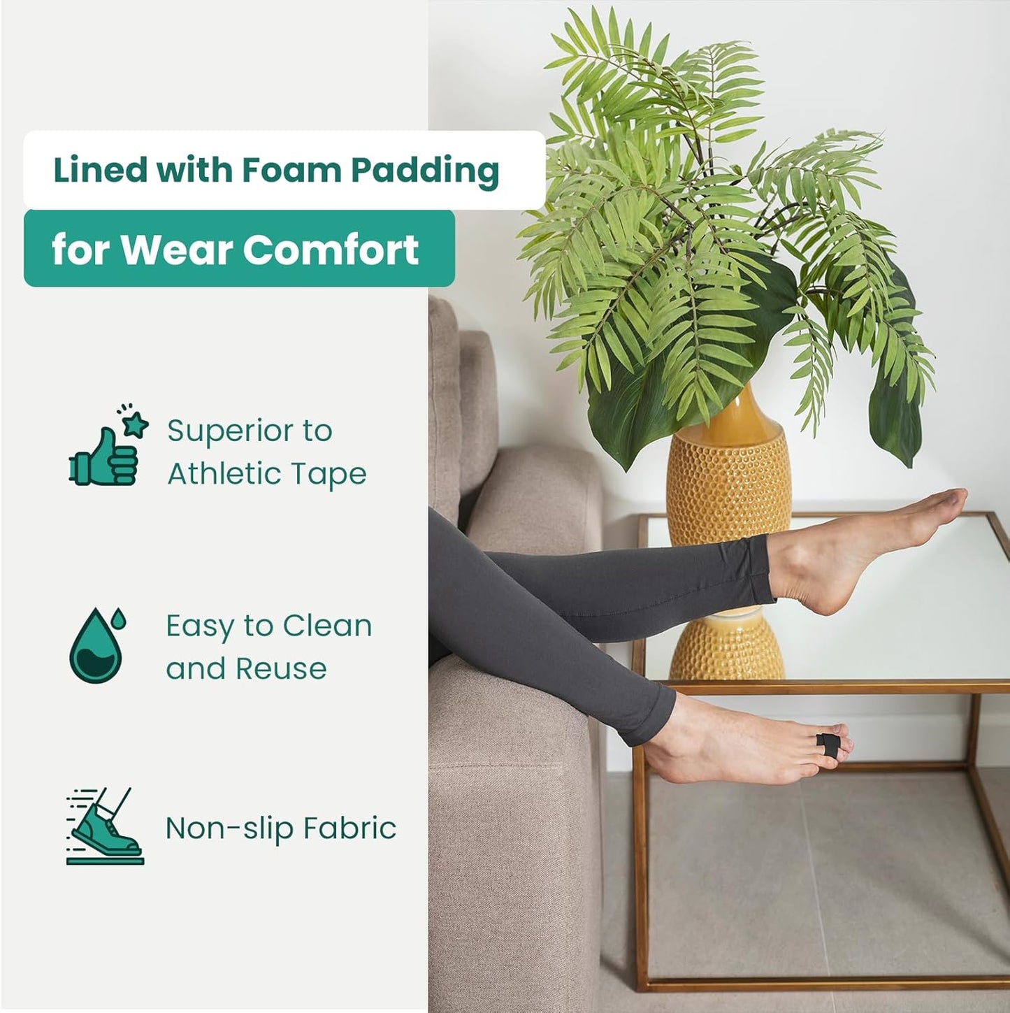 Welnove Hammer Toe Straightener - 8 Pack Broken Toe Wraps - Hammer Toe Corrector for Women - Toe Splints for Crooked Toes, Curled Toes, Bent Toes - (Multi-Size, Black)