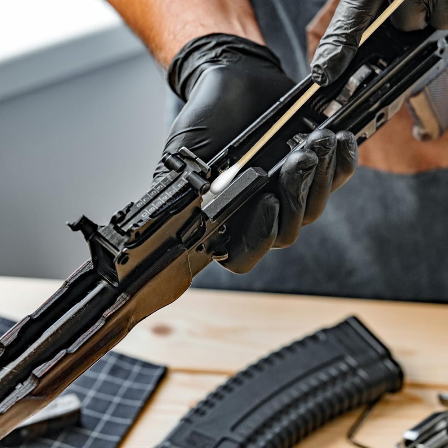 Eyxformula 500 PCS 6 Inch Long Cotton Swabs with Upgraded Sturdy Bamboo Sticks – Lint-Free & Sufficient Cotton Tipped Applicators for Dog Ear Cleaning, Gun Maintenance, Makeup, Pet Care, Art & Crafts