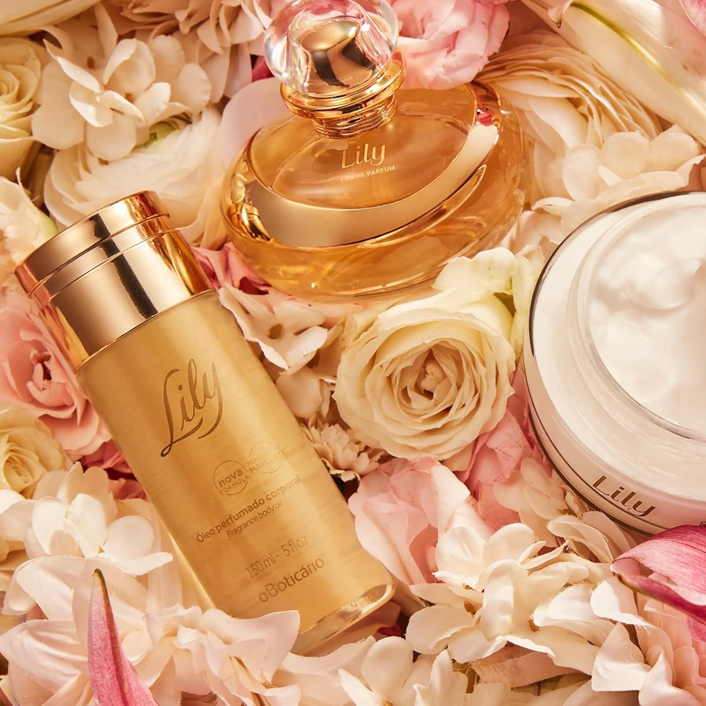 Lily Scented Body Oil, Lightweight and Fast Absorbing Moisturizing Body Oil, 5 Ounce