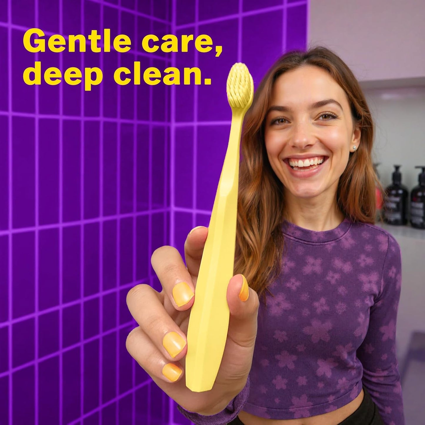 Max Extra-Soft Toothbrush for Adults Sensitive Gums – Gentle Bristles, Wide Angled Head for Back Teeth, Ergonomic Non-Slip Grip, BPA-Free Handle, Individually Wrapped,4-Pack (Assorted)