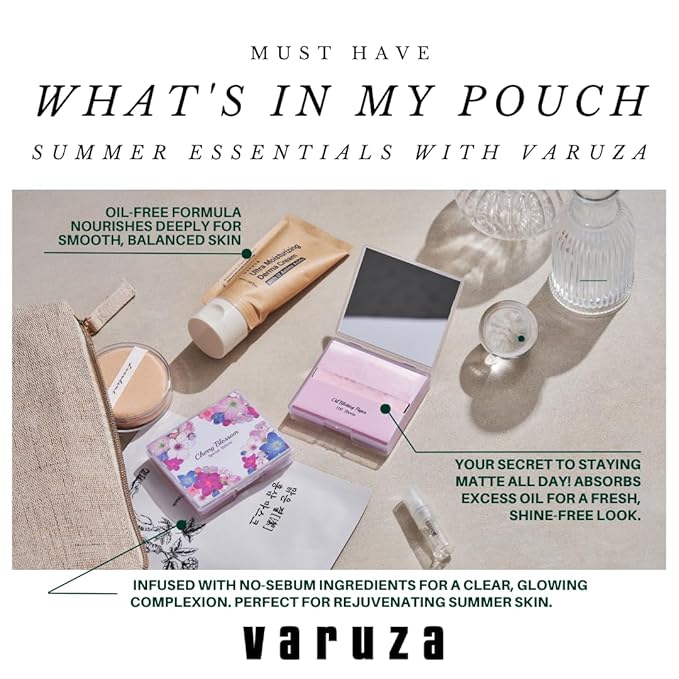 [200 Counts + Mirror Case] Christmas Edition Natural Bamboo Charcoal Oil Blotting Sheets for Face with Mirror Case