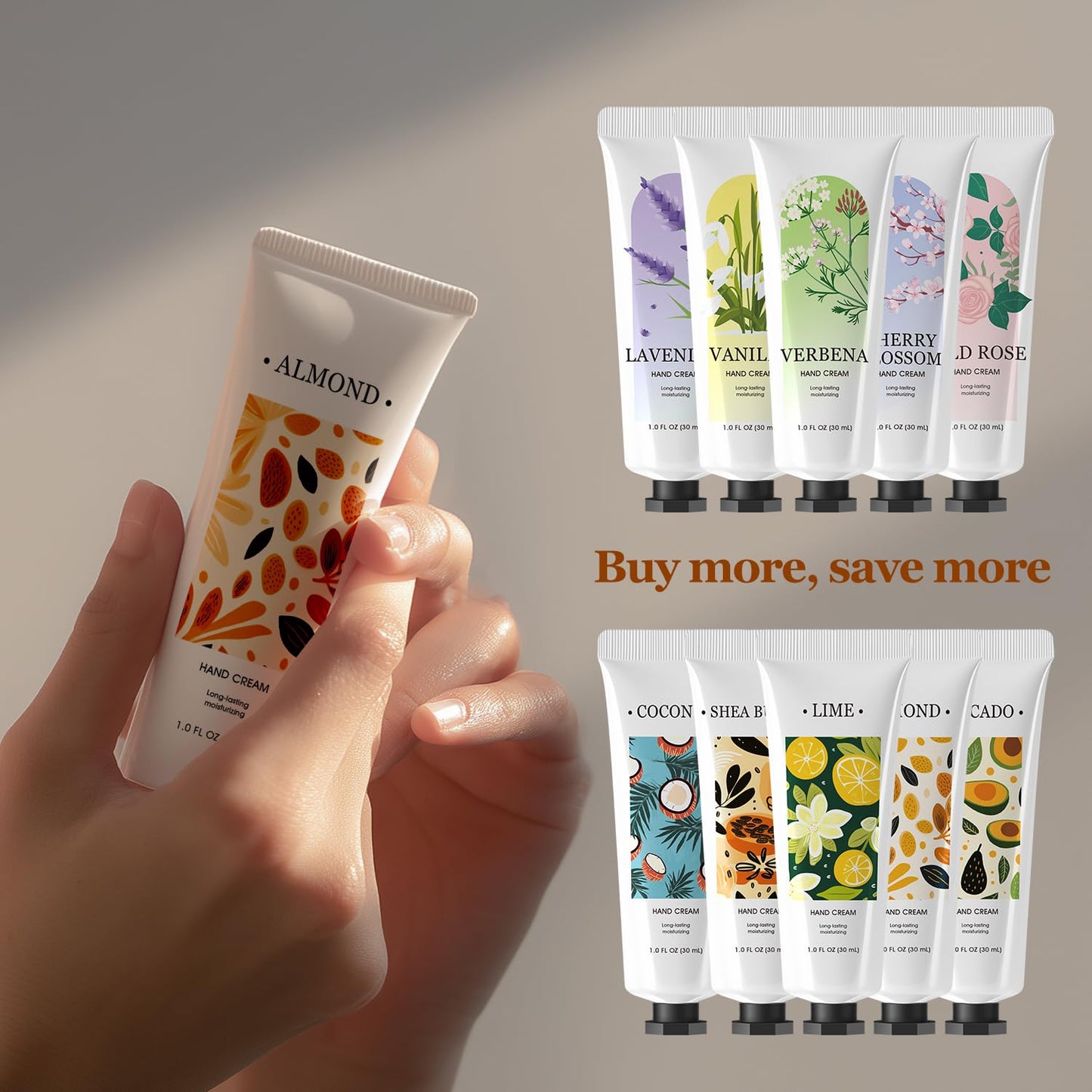 BODY & EARTH 50 Pack Hand Cream, Mini Lotion Bulk, Travel Size Lotion Bulk, Teacher Gifts, Bridesmaid Gifts and Bachelorette Party Favors.