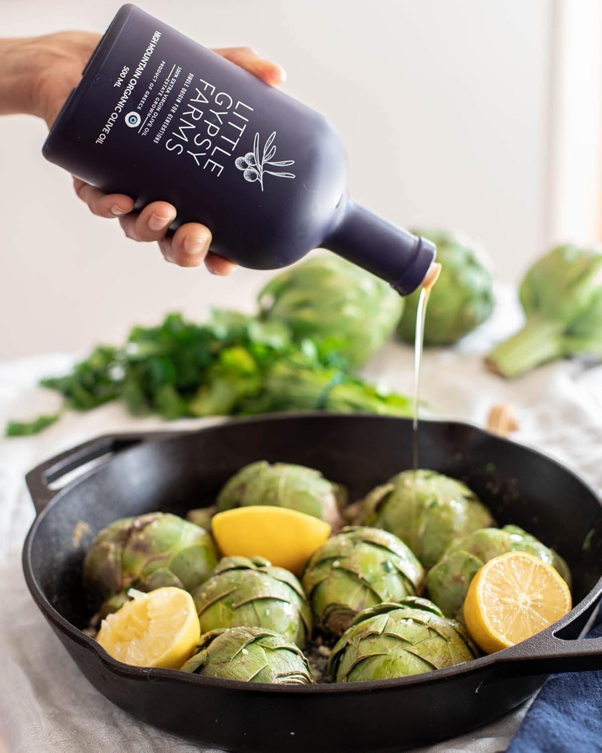 High Mountain Organic & Heirloom EVOO Combo from Little Gypsy Farms | Extra Virgin Olive Oil from a Single Estate in Greece | First Cold-Pressed | High Polyphenols & Amino Acids | Non-GMO | 350ml (2 Pack)