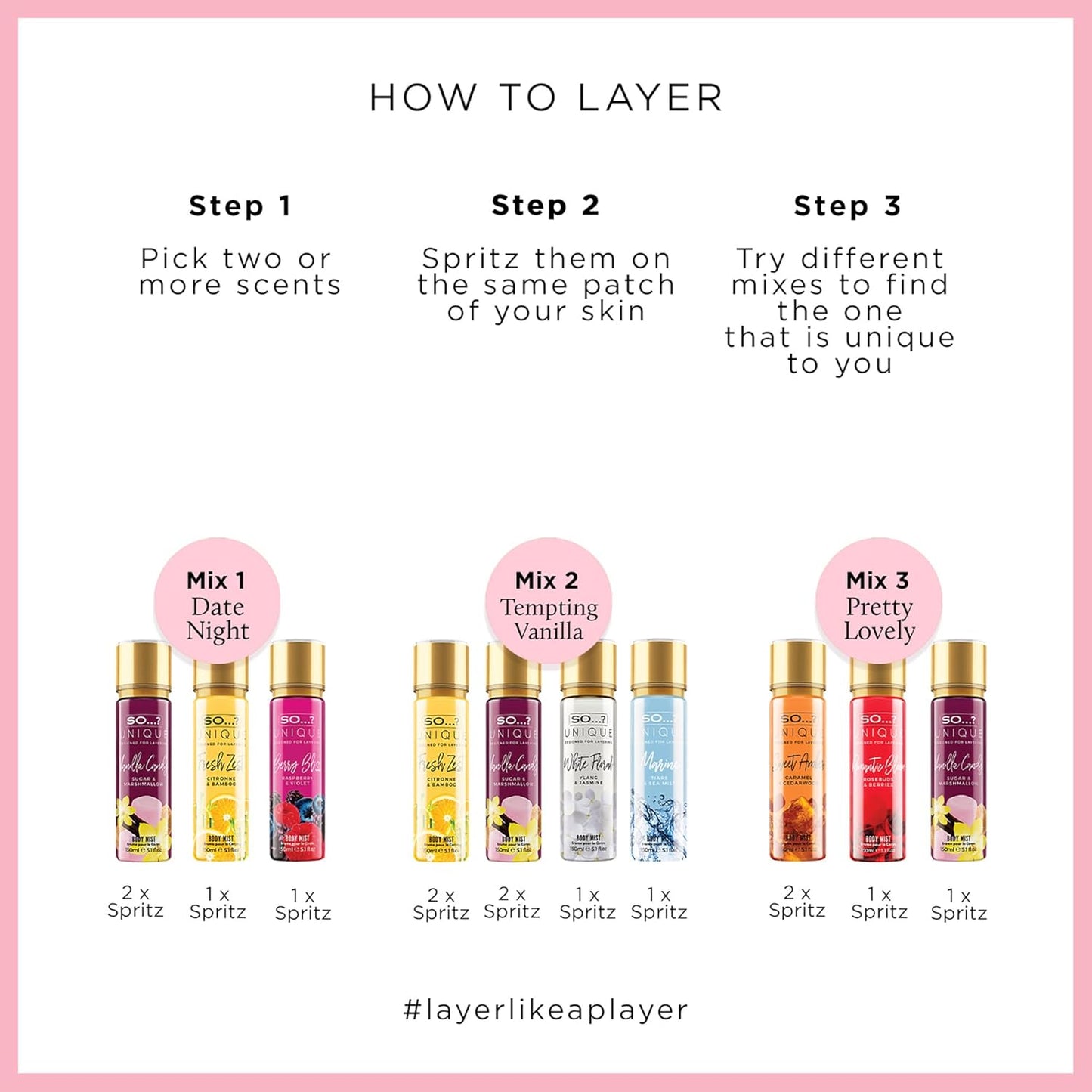 So...? Unique Body Mist - Truffle Cream for Women - 5.1 oz Body Mist - Pack of 3