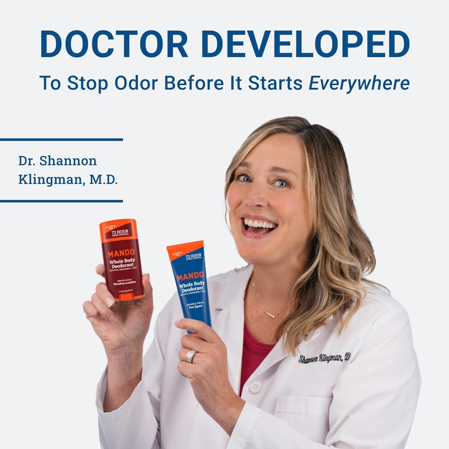 Mando Whole Body Deodorant For Men - Smooth Solid Stick - 72 Hour Odor Control - Aluminum Free, Baking Soda Free, Skin Safe - 2.6 Ounce (Pack of 2) - Cabin Retreat Limited Edition Scent