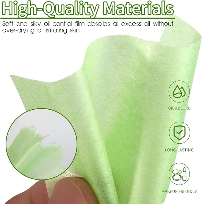 Blotting Paper, HNYYZL Oil Absorbing Sheets for Oily Skin 600 Sheets, Oil Control for Face, Makeup Blotting Paper, Natural Oil Absorbing Facial Blotting Sheets for Oily Skin Care (Pack of 6)