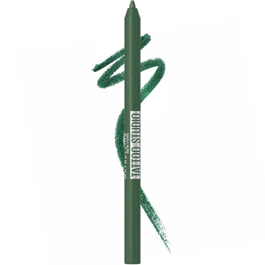Maybelline Tattoo Studio Sharpenable Gel Pencil Waterproof Eyeliner, Long-Lasting Eyeliner With Smooth Gel Pigments For Up To 36HR Wear, Hunter Green, 1 Count