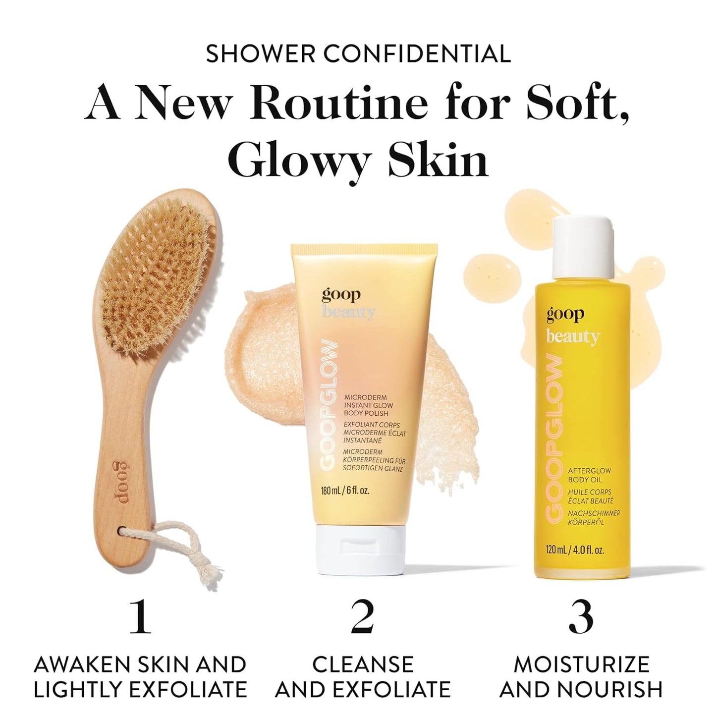 goop Beauty Microderm Body Polish | Exfoliating Scrub & Foaming Cleanser for Glowing Skin | Salts & Kakadu Plum Seed Oil for Hydration | Inspired by Microdermabrasion | 6 fl oz