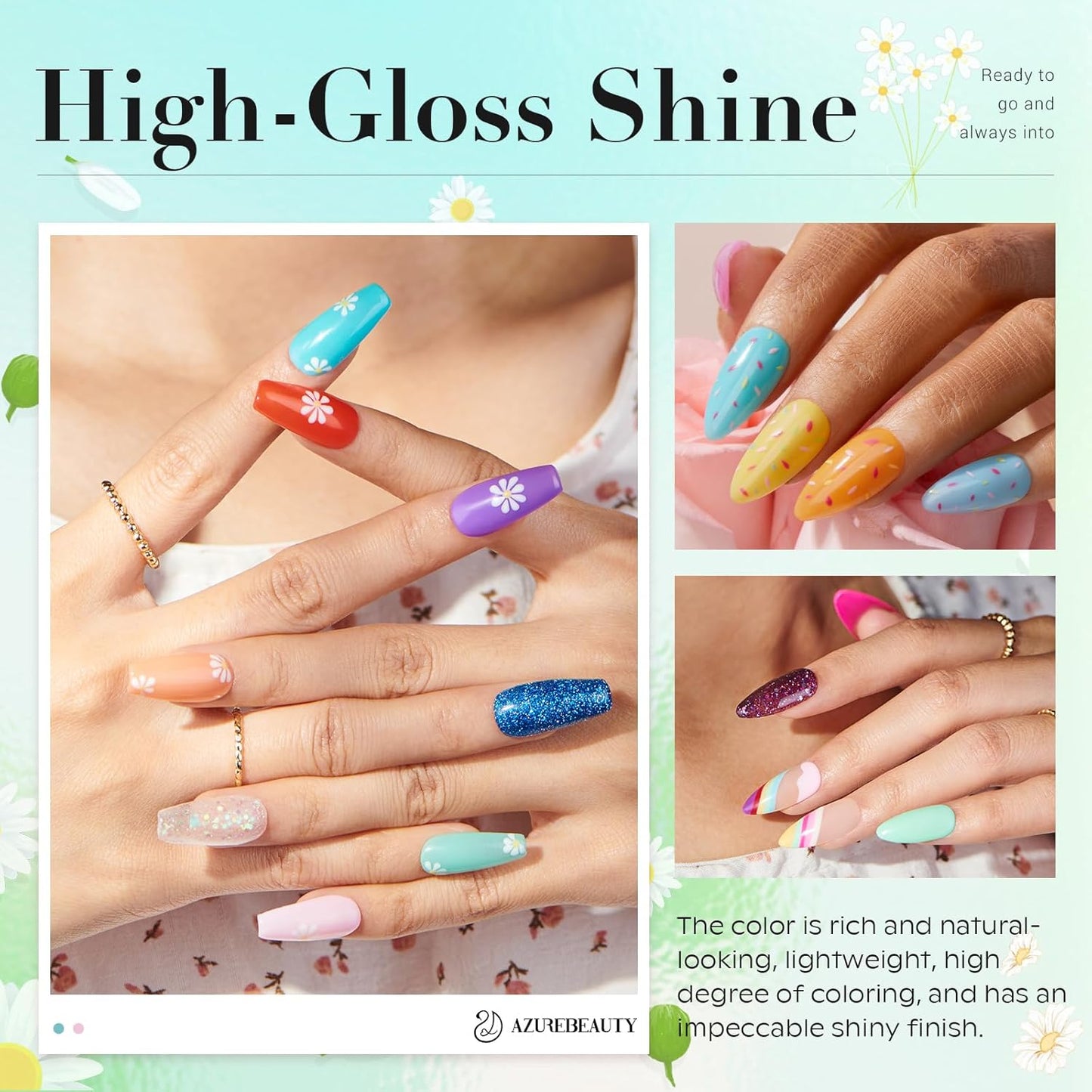 AZUREBEAUTY 31 Pcs Dip Powder Nail Kit Starter, Spring Summer 20 Colors Glitter Neon Pink Blue Green Dipping Powder Liquid Set with Top/Base Coat Activator for French Nail Art Manicure DIY Salon Gift