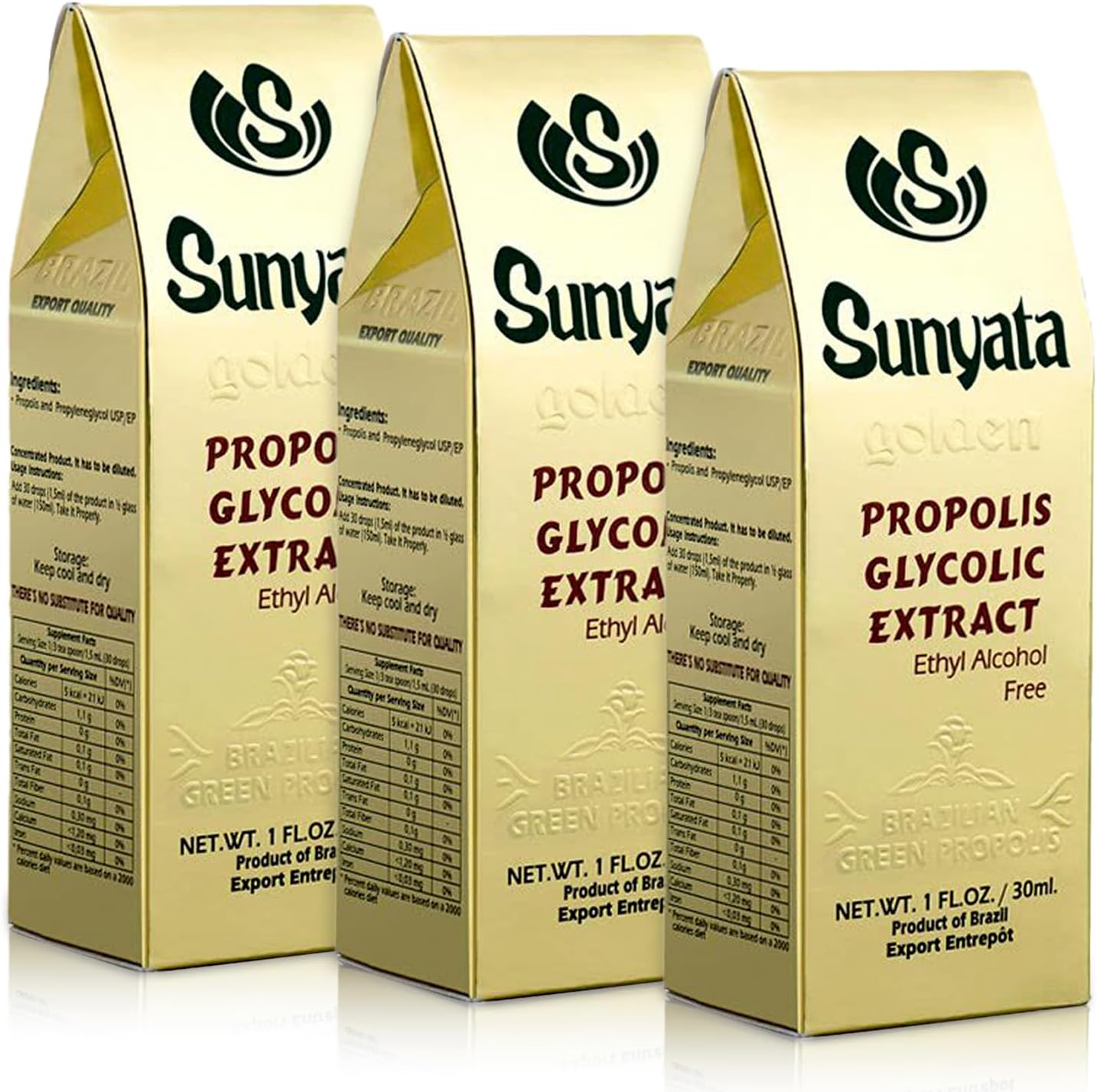 Brazilian Green Propolis Sunyata FDA Registered (3) Bundle 1 pack Bee Freshener (3)