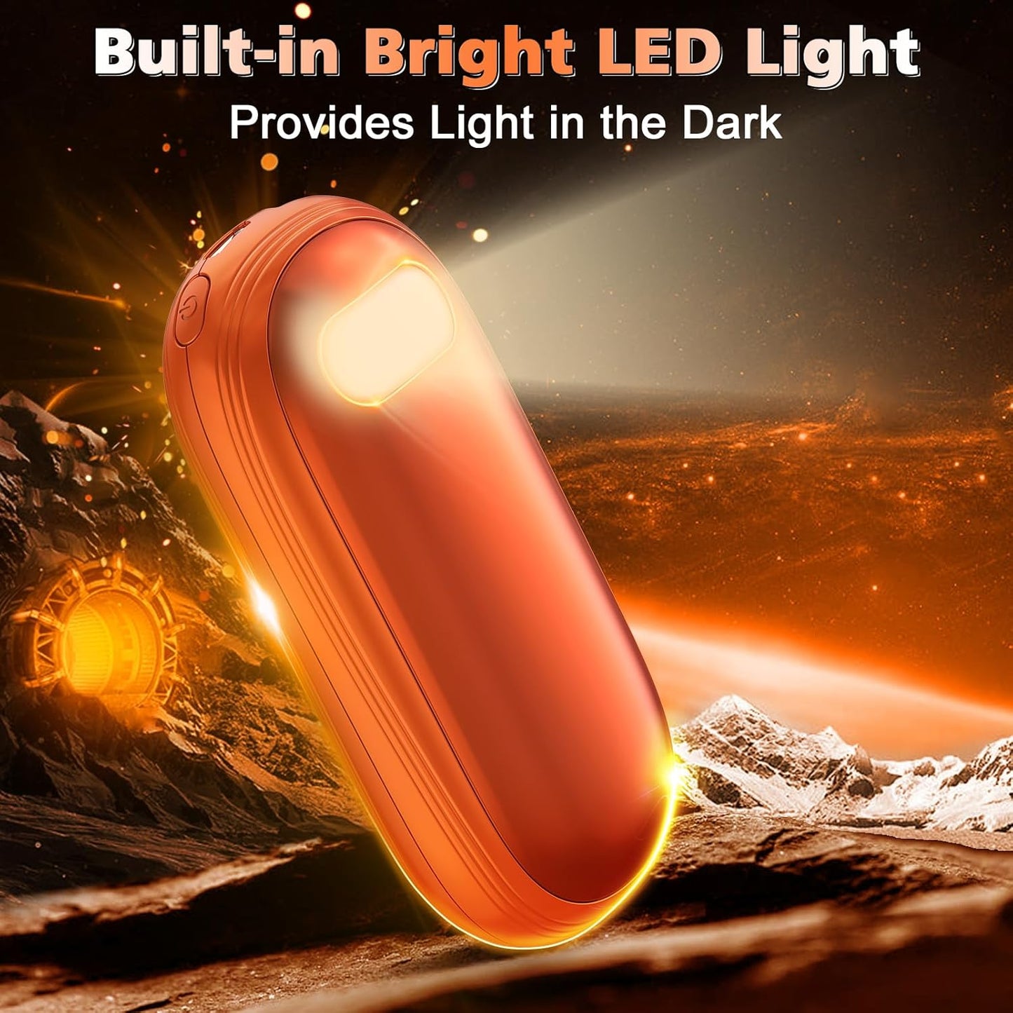 Hand Warmers Rechargeable - Electric Hand Warmers Rechargeable 2 Pack Heat Up to 131℉ with 18Hrs Warmth, Electronic Portable Pocket Heater for Golf Raynauds Camping, Gifts for Women Man