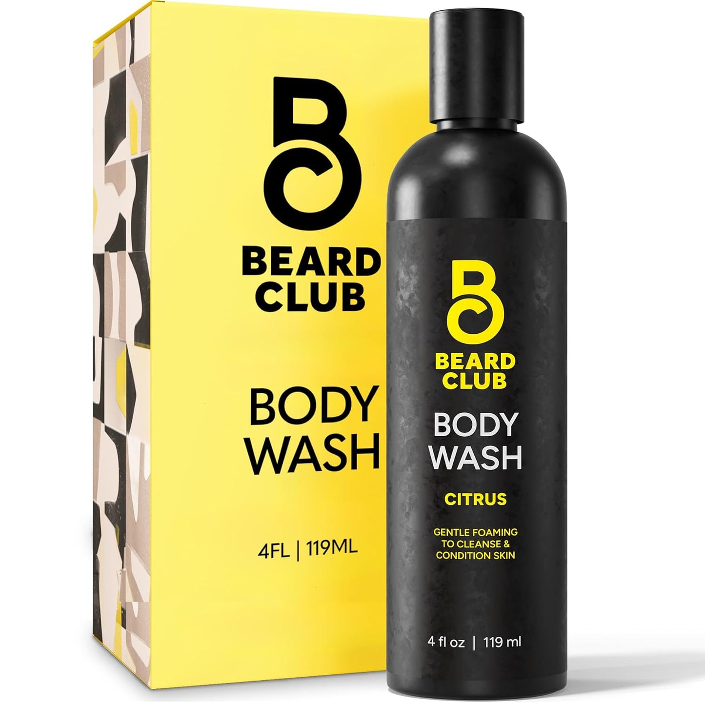 The Beard Club Fresh Water Body Wash: Invigorating All-in-One Shower Gel for Men, Deep Cleansing & Moisturizing Formula, Sulfate-Free, with Natural Essential Oils, 4 fl oz