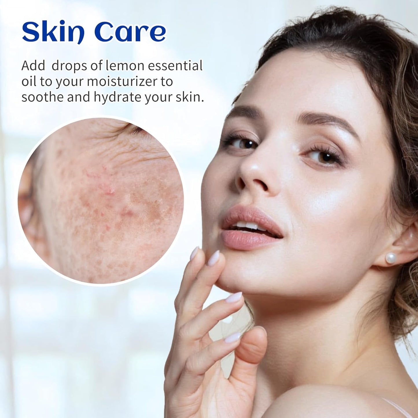 HIQILI Lemon Essential Oil, Household Cleaning, Air Purification, Skin Care, Can be Added to Cleansers, Sprays, Body Lotions Use - 0.33 Fl Oz/10ML