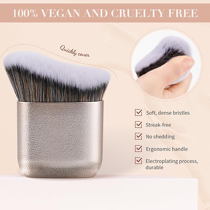 docolor Self Tanner Brush Body Makeup Brush for Flawless Face and Body Makeup, Sunless Tanner Blending Brush Body Brush for Self Tanner, Bronzer, Foundation, Vegan & Cruelty Free