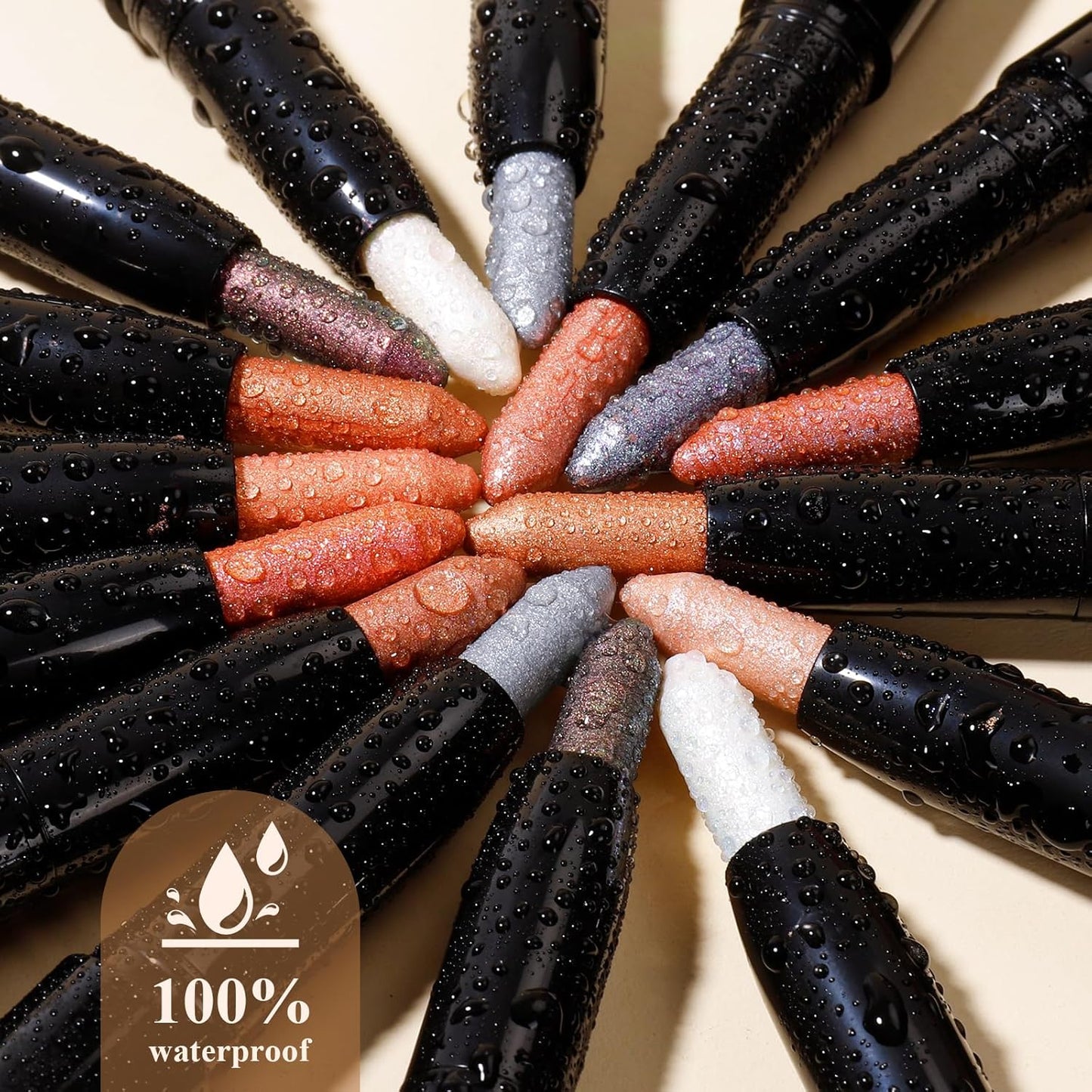 Longwear Cream Eye Shadow Sticks(11 Sand Shimmer),Smudge-Proof, Waterproof Eyeshadow,Silky Formula Glitter With Makeup Brush,Brown Eyeshadow Stick