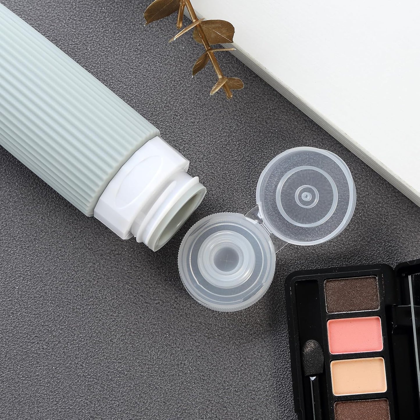 Travel Bottles for Toiletries, Tsa Approved 3oz Portable Travel Bottles, BPA Free Leak Proof Squeezable Silicone Travel Size Containers, Travel Accessories with Clear Toiletry Bag (4 Pack)