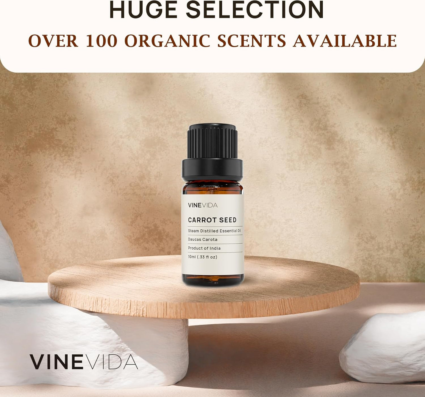 VINEVIDA Carrot Seed Essential Oil 10 mL - Undiluted for Candlemaking and Soap Making - DIY Candle Scents Safe for Skin