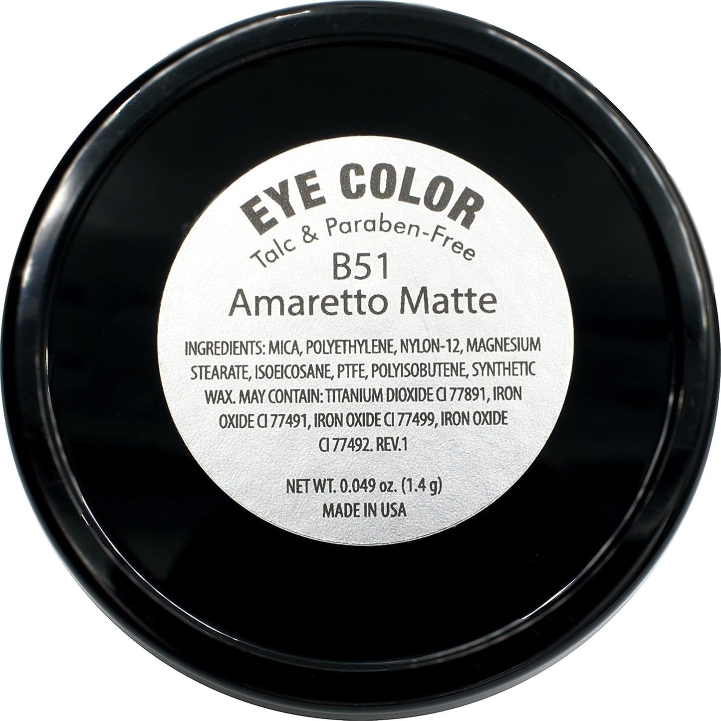 Amaretto Matte Light Brown Beige Peach Pressed Powder Single Vegan Eyeshadow; Talc, Paraben & Cruelty Free