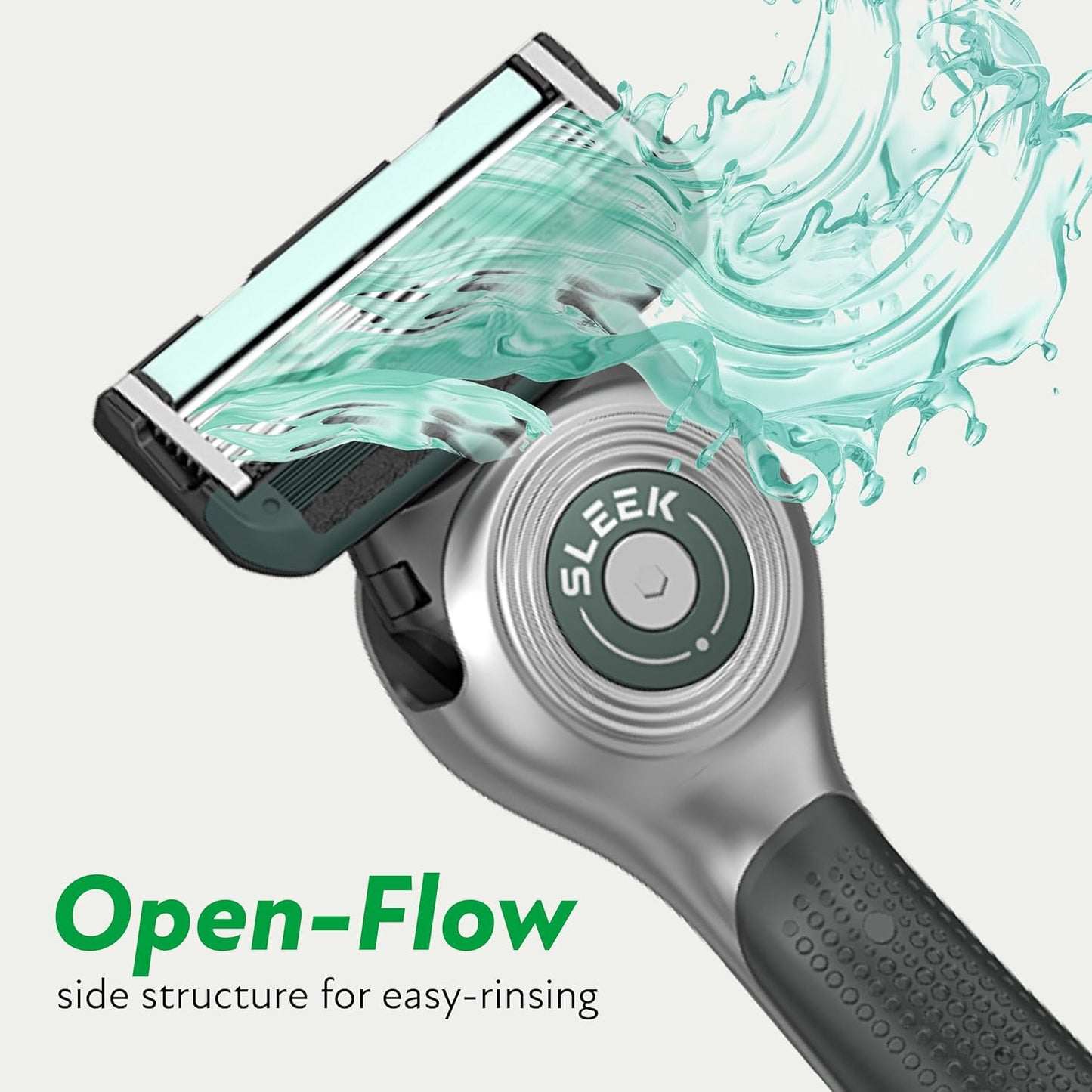 DORCO SLEEK - Six Blade Razor System with Multi-Flex technology Refill Set, Precision Shaving Razor Replacement Cartridge (12 pack)