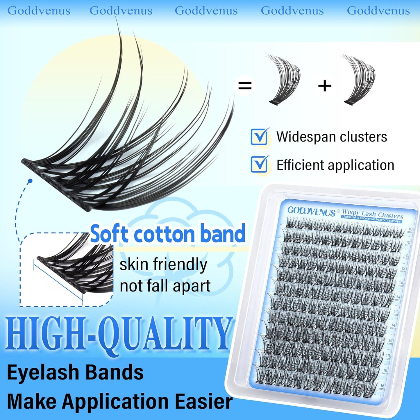 Wispy Lash Clusters Natural Lashes Clusters Wispy Eyelash Clusters CD Curl Cluster Eyelash Extensions DIY Individual Lashes Invisible Band Lash Extension Fluffy Eyelashes Clusters