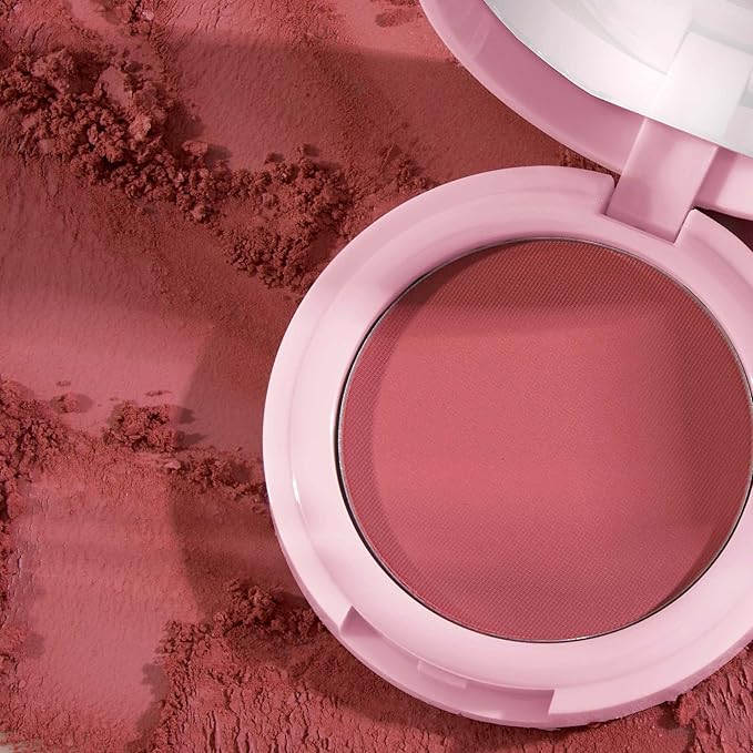 Mally Beauty Bulletproof Powder Blush - Robust Rose - Long-Lasting Flush of Color - Compact Blush Powder Makeup - Matte Finish