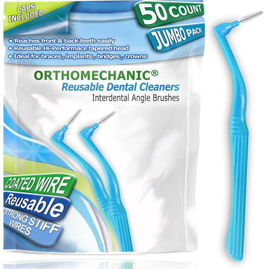 Interdental Brush Angle Cleaners - Jumbo Pack (50 Brushes) (Standard) - Remove Plaque - Toothpick