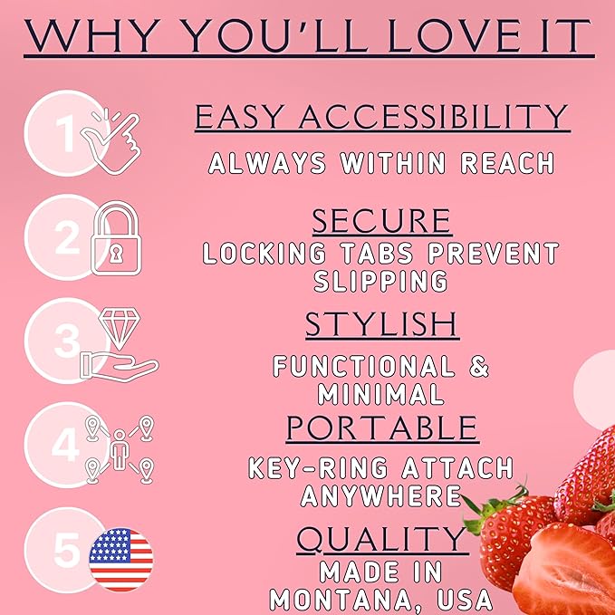 Keychain Holder EOS Lip Balm Stick (Keychain Only) - Travel Size Lip Balm Chapstick - Healing Stick - Made in USA