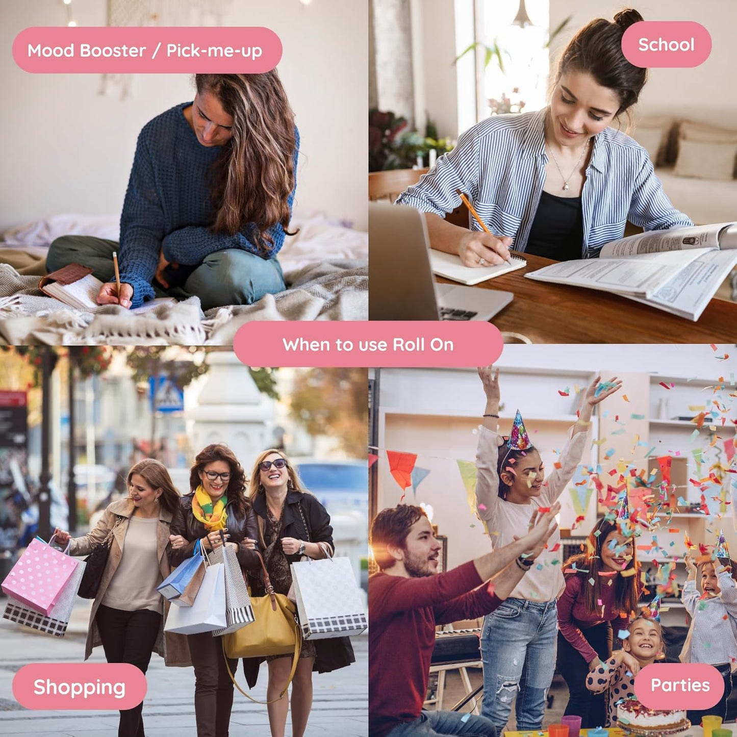 Baby Powder Pure Essential and Fragrance Oil Perfume Roll On with Pure Organic Jojoba Oil, Alcohol Free, Handmade in California